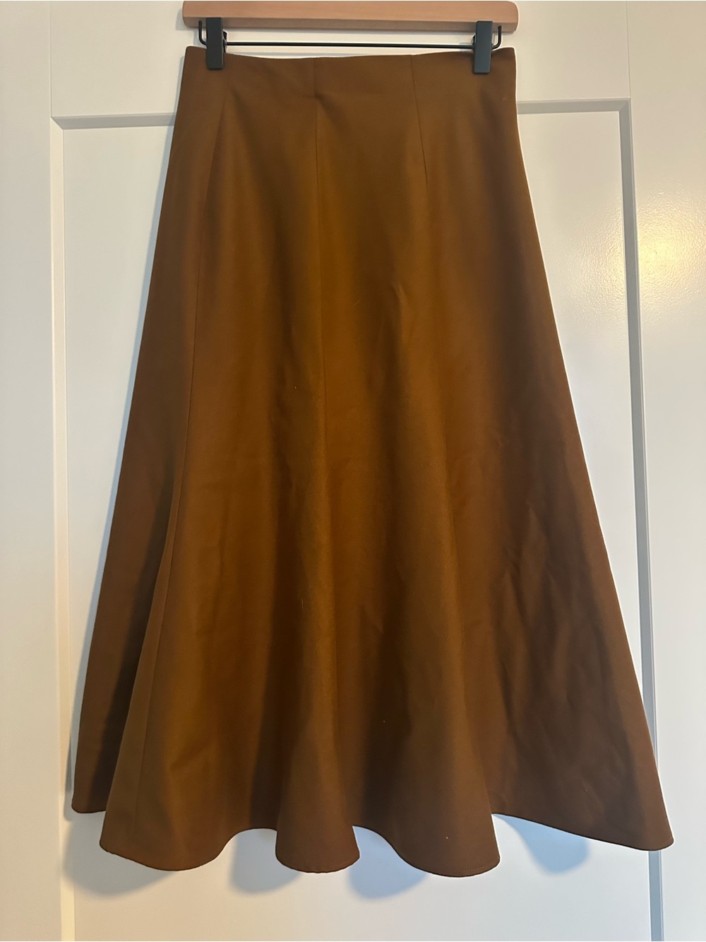 Uniqlo Brown A-Line Midi Skirt